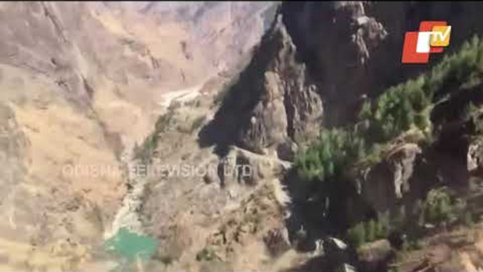 Glacier Burst-Aerial View Of Devastation Site In Chamoli, Uttarakhand