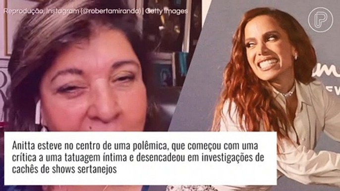 Rainha do sertanejo, Roberta Miranda sai em defesa de Anitta após polêmica com tatuagem: 'Machistas'