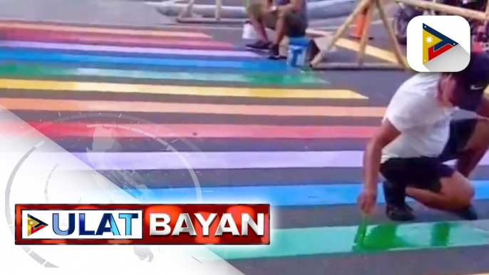 Pedestrian lane sa Naga, pininturahan ng rainbow colors bilang pagkilala sa LGBTQIA+ community