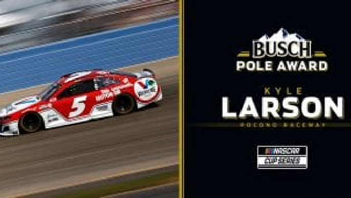 Kyle Larson earns Busch Pole Award for first Pocono race