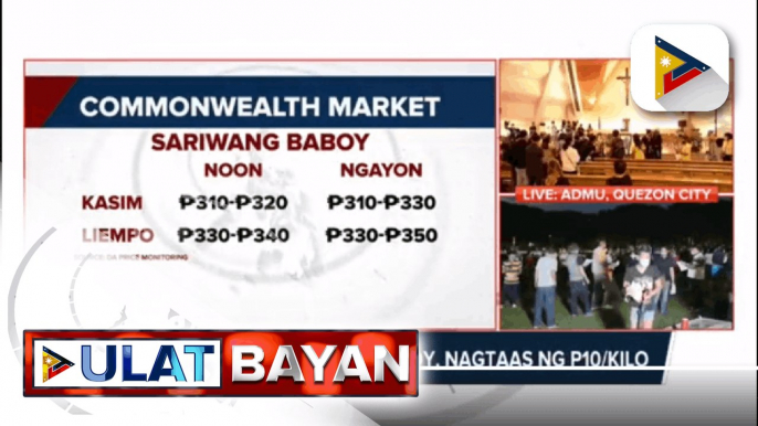 Presyo ng karne ng baboy, nagtaas ng P10/kilo; Dep’t of Agriculture, iginiit na sapat ang supply ng karne ng baboy sa pamilihan