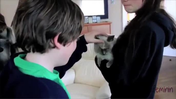 Ces enfants ne peuvent retenir leurs larmes quand ils retrouvent leur chat