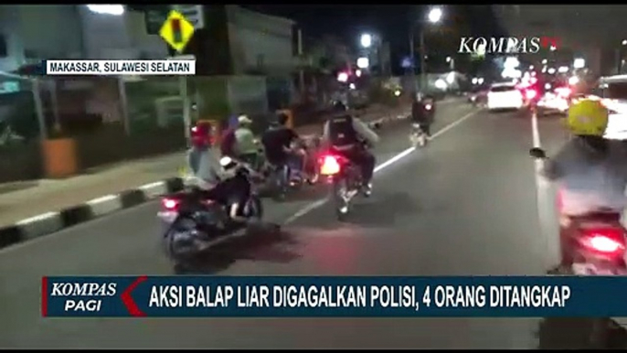 Polisi Bubarkan Aksi Balap Liar, 4 Orang Ditangkap