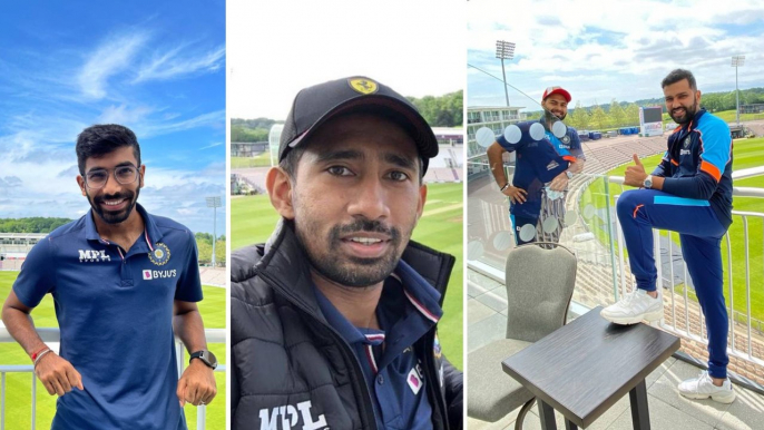 India Test Squad In Southampton ఫొటోలు దిగుతూ Rohit, Rishabh | WTC Final || Oneindia Telugu