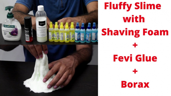 How to make Fluffy Slime with Shaving Foam in Hindi | शेविंग फोम के साथ फ्लफी स्लाइम कैसे बनाएं