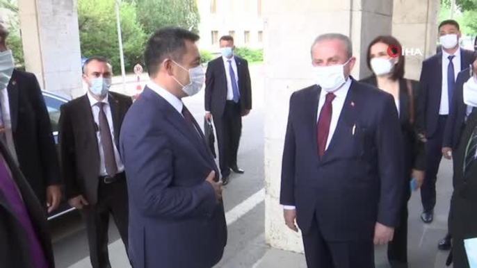 Son dakika: TBMM Başkanı Mustafa Şentop, Kırgızistan Cumhurbaşkanı Sadır Caparov ile görüştü