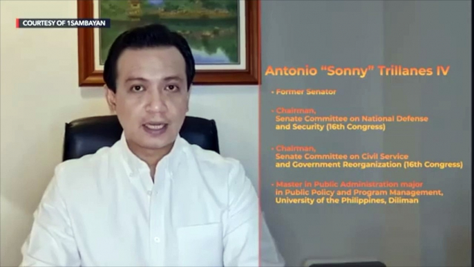 Trillanes' message at 1Sambayan event | June 12, 2021