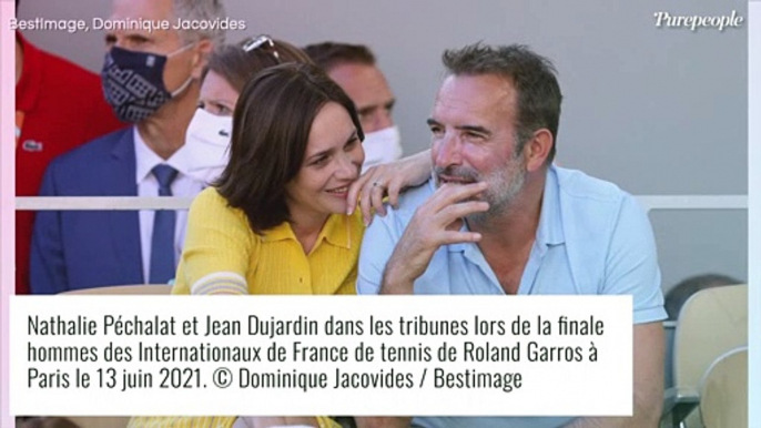 Nathalie Péchalat et Jean Dujardin fous amoureux à Roland-Garros : baisers passionnés en tribunes !