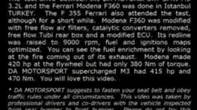 Bmw m3 Turbo Vs Ferrari Modena course