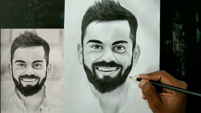 How to draw Virat Kohli __ Virat Kohli drawing step by step __ Virat Kohli drawing tutorial