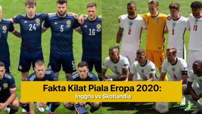 Fakta Kilat Piala Eropa 2020 :Duel Sengit Inggris vs Skotlandia