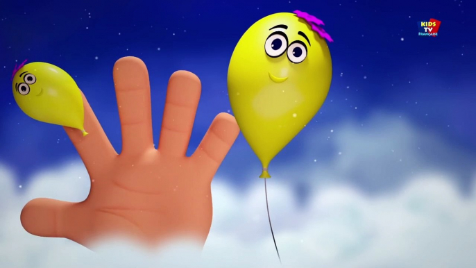 ballons famille doigt - Rythmes de pépinière pour enfants - Preschool Songs - Balloons Finger Family