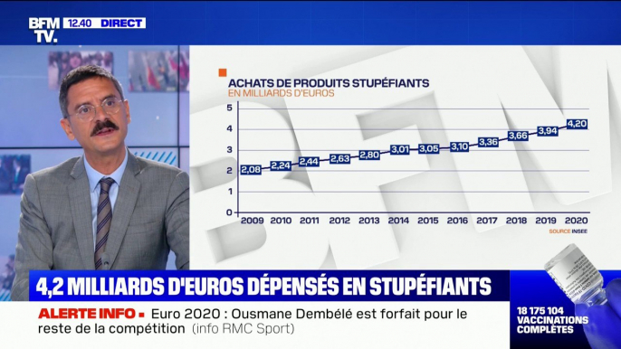 Les Français ont dépensé 4,2 milliards d'euros en produits stupéfiants en 2020