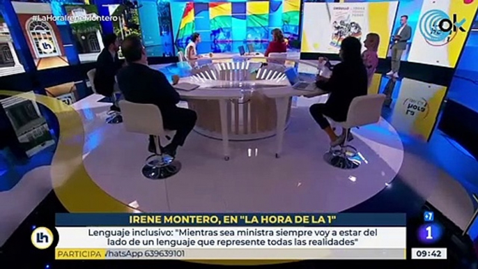 Montero defiende el "todos y todas": "El masculino neutro dice a las mujeres que no valemos"