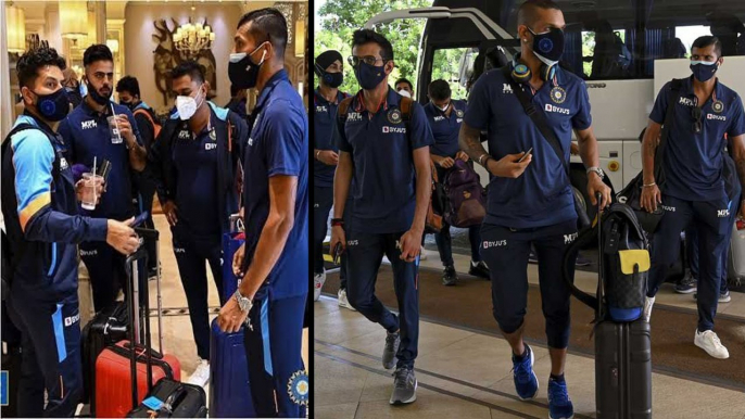 Ind vs SL 2021 : Under coach Rahul Dravid, Shikhar Dhawan-led Team India leaves for Sri Lanka