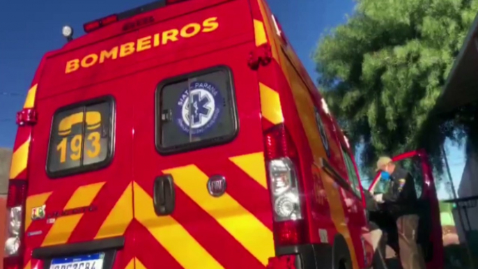 Homem se fere com furadeira e é socorrido pelo Corpo de Bombeiros no Cascavel Velho