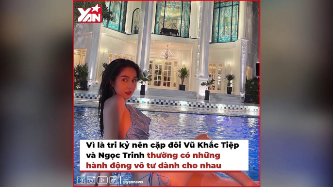 Ngọc Trinh thỏa mái diện bikini chạy khắp lâu đài của Vũ Khắc Tiệp