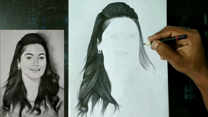 How to draw Rashmika mandana Part- 1 || portrait drawing tutorial || Rashmika mandana drawing || Rashmika mandana  drawing step by step tutorial