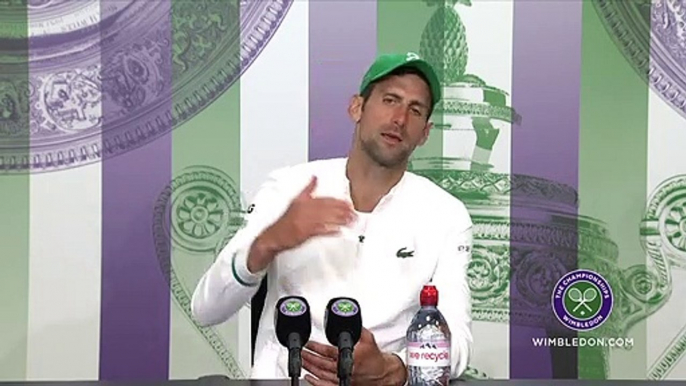 Wimbledon 2021 - Novak Djokovic - -Roger Federer and Rafael Nadal are the reason I'm here today