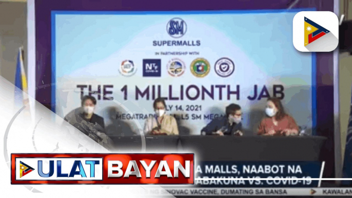 Vaccination sites ng grupo ng malaking chain ng malls, naabot na ang 1-M mark sa pagbabakuna vs. COVID-19; total doses administered sa bansa, umabot na sa 14-M