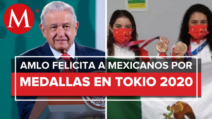 AMLO felicita a medallistas mexicanos en Juegos Olímpicos