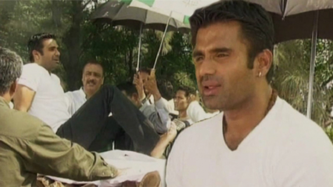 Shooting Of Annarth (2002) | Suniel Shetty | Ashutosh Rana | Flashback Video