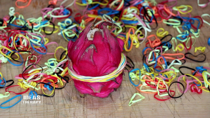 Dragon Fruit (Pitaya) Vs Rubber Bands | Ideas Therapy