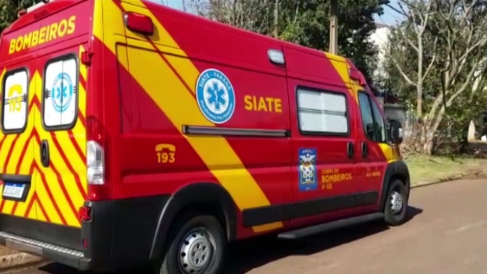 Idosa de 80 anos sofre queda na calçada e é socorrida pelo Siate no Cascavel Velho