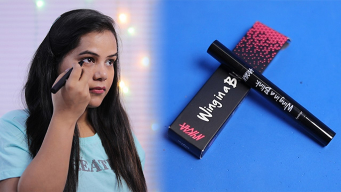 NYKAA WING EYELINER TRY ON & REVIEW | Eyeliner Review । Cheap & Best Eyeliner। Eyeliner Tutorial