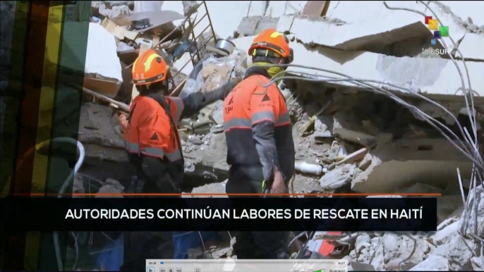 teleSUR Noticias 17:30 21- 08: Continúa con ayuda internacional búsqueda de posibles sobrevivientes