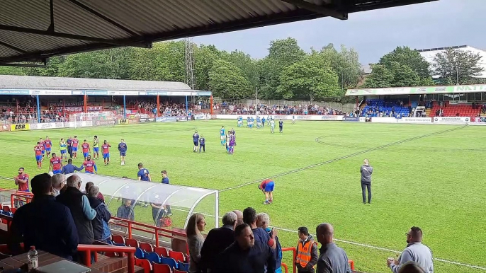 Post-match celebrations at Aldershot.