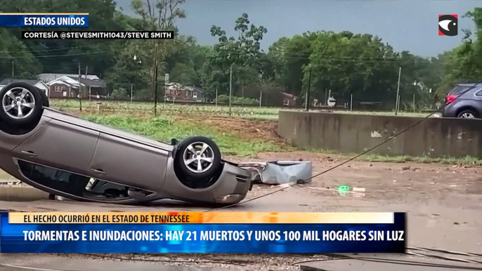 Tormentas e inundaciones en Estados Unidos hay 21 muertos y unos 100 mil hogares sin luz