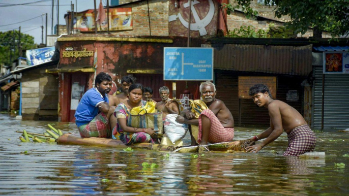 Flood havoc in several districts of 4 major states of India