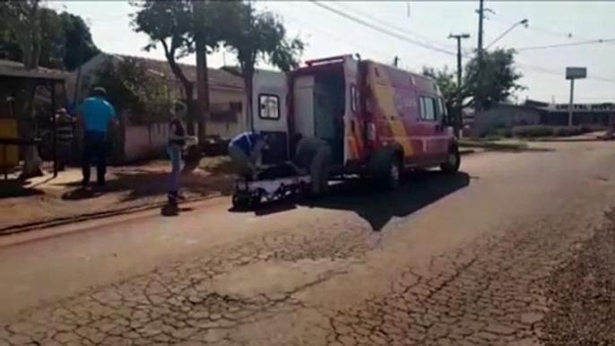 Idosa de 72 anos é socorrida após sofrer queda em residência no Cascavel Velho