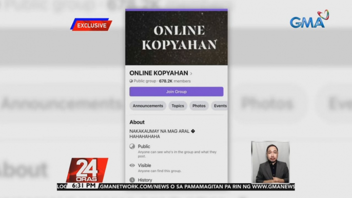 Grupo ng mga estudyante sa Facebook, nagpapalitan ng mga kodigo sa isang Facebook group | 24 Oras