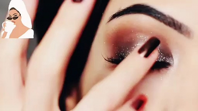 Beginners Glittery Smokey Eye Makeup Tutorial _ How To Apply Eyeshadow