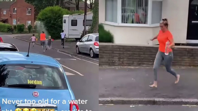 'UK Mum Proves that One is Never Too Old for a Water Fight *≈4 Million Views*'