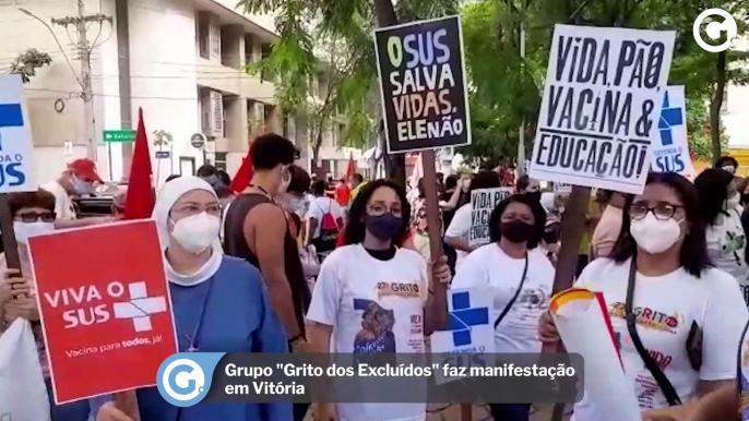 Grupo "Grito dos Excluídos" faz manifestação em Vitória