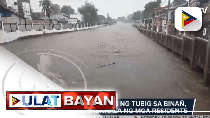 Mabilis na pagtaas ng tubig sa Binañ, Laguna, ikinabahala ng mga residente ; 200 Covid-19 patients na naka-home quarantine, kailangang ilikas dahil sa pagbaha