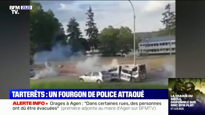 Corbeil-Essonnes: un fourgon de police attaqué à la cité des Tarterêts