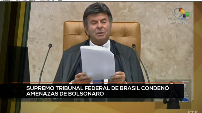 teleSUR Noticias 17:30 08-09: Supremo Tribunal de Brasil condena a Jair Bolsonaro por amenazas