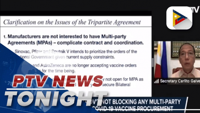 Sec. Galvez: PH gov't not blocking any multi-party agreements in COVID-19 vaccine procurement | via Sweeden Velado-Ramirez