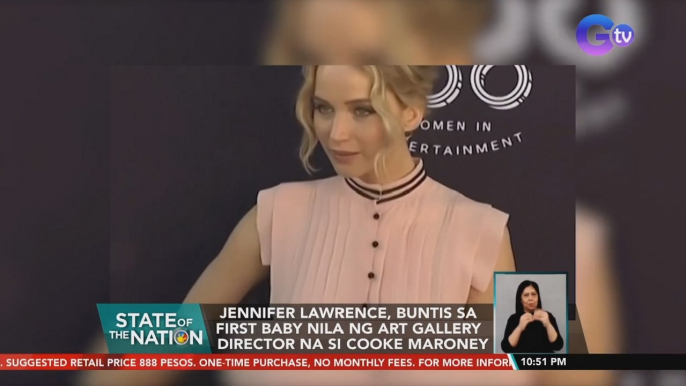 Jennifer Lawrence, buntis sa first baby nila ng art gallery director na si Cooke Maroney | SONA