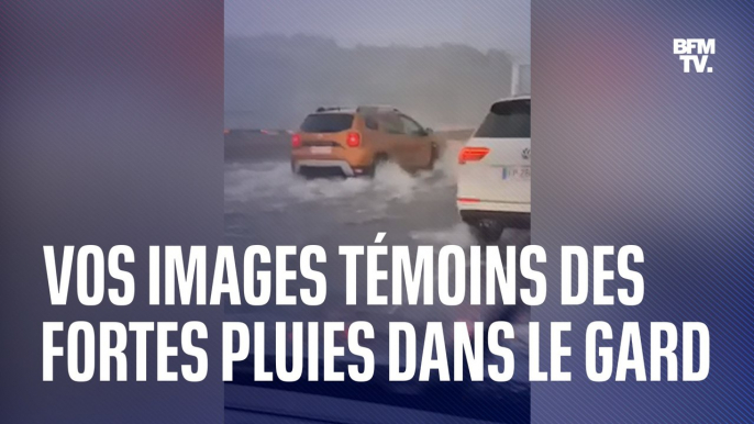 Orages et inondations: vos images témoins dans le Gard, placé en vigilance rouge