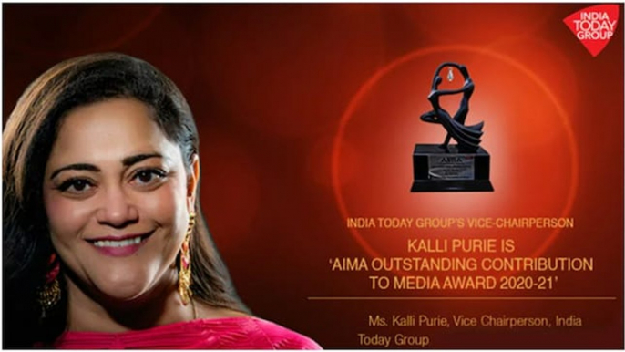 India Today Group’s vice-chairperson Kalli Purie wins Outstanding Contribution to Media award