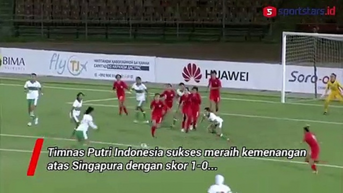 Hasil Kualifikasi Piala Asia Putri 2022 : Indonesia Menang Tipis 1-0 Singapura