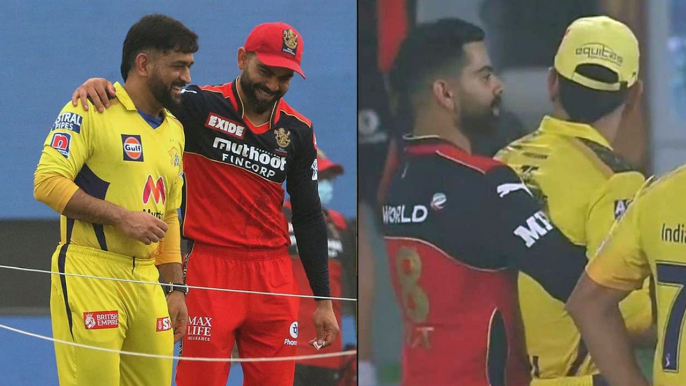 Dhoni-Kohli Hug : Virat Kohli Hugs Dhoni After RCB Defeat vs CSK || Oneindia Telugu