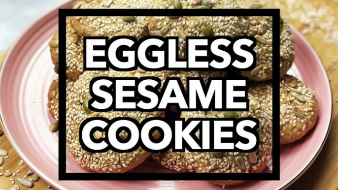 Eggless Sesame Cookies Recipe | Home Made Eggless Sesame Cookies Recipe | Sesame Seeds Cookies | Eggless White Sesame Cookies Recipe | Sesame Cookies Italian