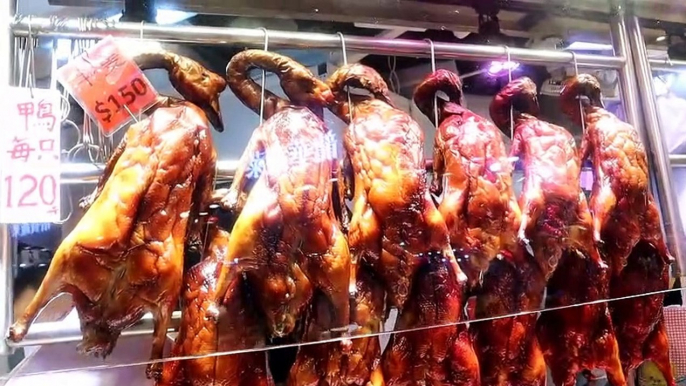 Street Food || China Food || Roasted Duck Roasted Pork Marinated Goose Hong Kong Food