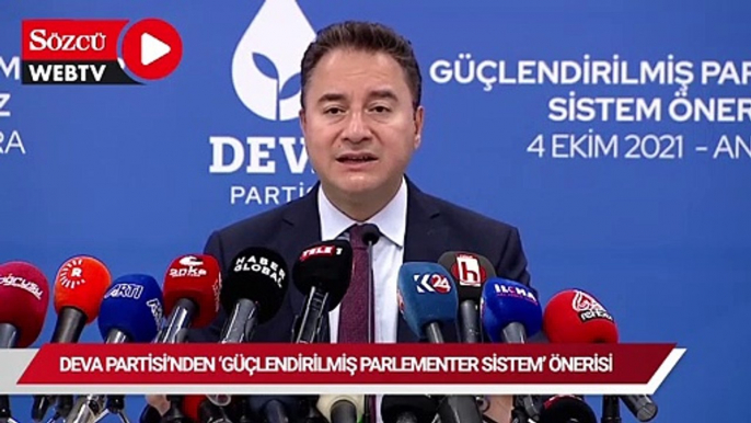 DEVA Partisi'nden 'güçlendirilmiş parlamenter sistem' önerisi